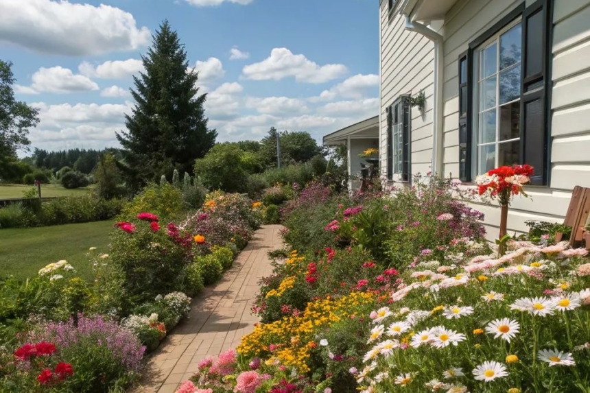 16+ Inspiring Red Brick House Landscaping Ideas