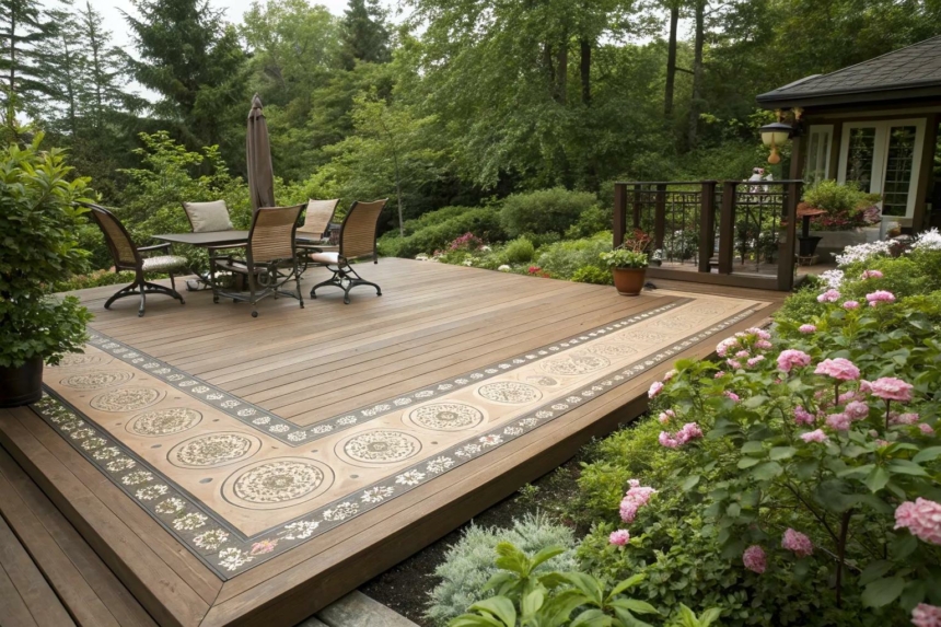 18+ Stunning Deck Patterns with Border Ideas