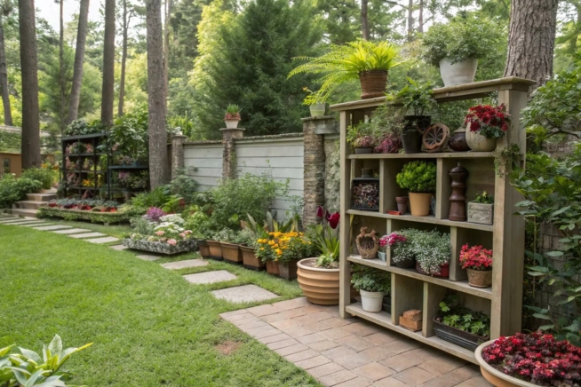 14+ Creative Garden Shelves Ideas for Your Home