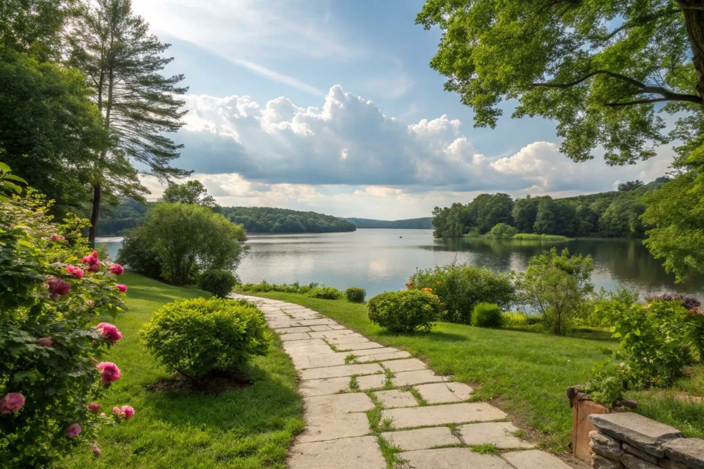 19+ Inspiring Lake Shoreline Landscaping Ideas
