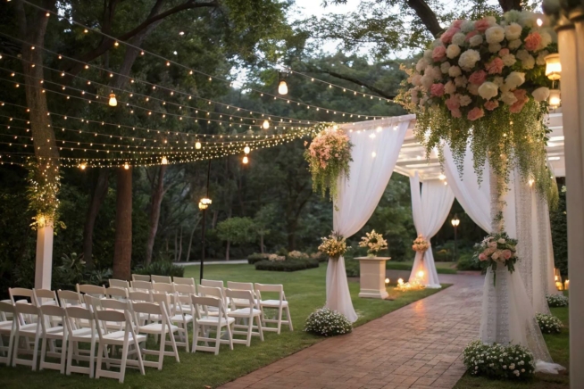 17+ Charming Fall Backyard Wedding Ideas