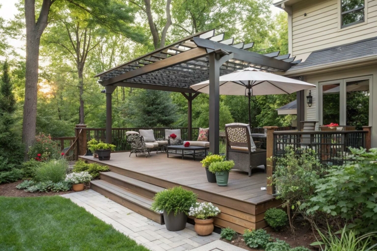 Elevate Your Outdoor Space with Raised Decking and Pergola Designs