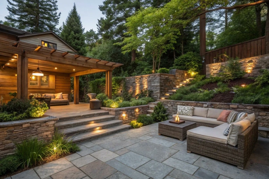 13+ Stylish Sunken Patio Ideas for a Cozy Outdoor Retreat