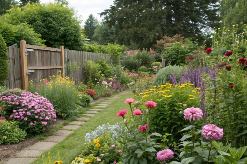 inspirational zone 8 landscaping ideas, featuring a combination of grasses, flowers, and shrubs, create a unique and visually interesting landscape