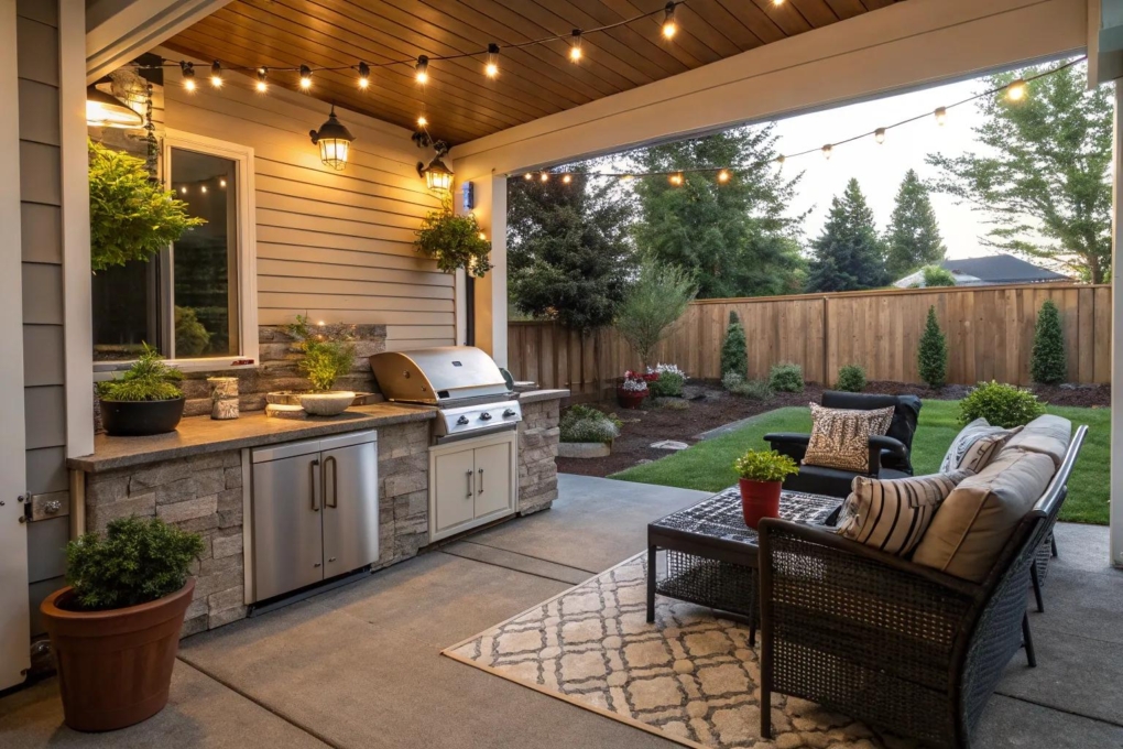 10+ Inspiring Back Porch Outdoor Kitchen Ideas