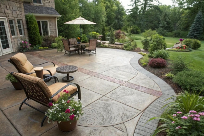 19+ Stunning Stained Concrete Patio Ideas