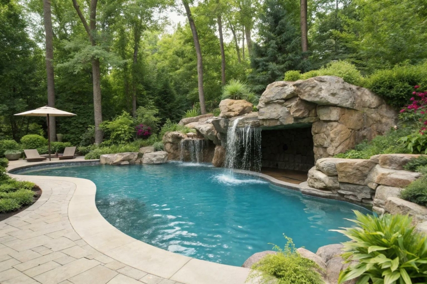 15+ Stunning Pool Waterfall Ideas to Transform Your Backyard