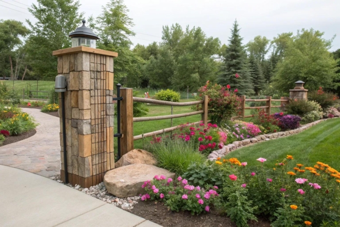 16+ Stylish Corner Fence Post Ideas for Your Yard