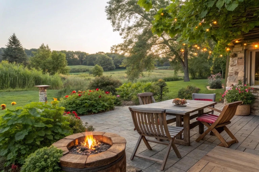 Reclaimed Wood Patio Set Ideas Reference: 16 Inspiring Country Patio Ideas For Your Home
