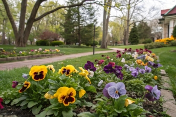 14+ Inspiring Pansy Flower Bed Landscaping Ideas