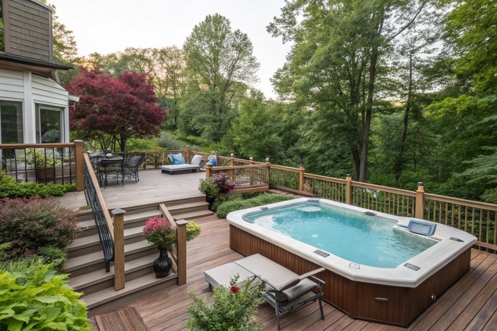 13+ Inspiring Swim Spa with Deck Ideas