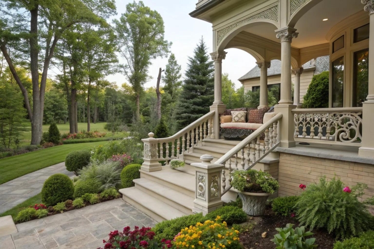 15+ Inspiring Front Porch Steps with Landing Ideas