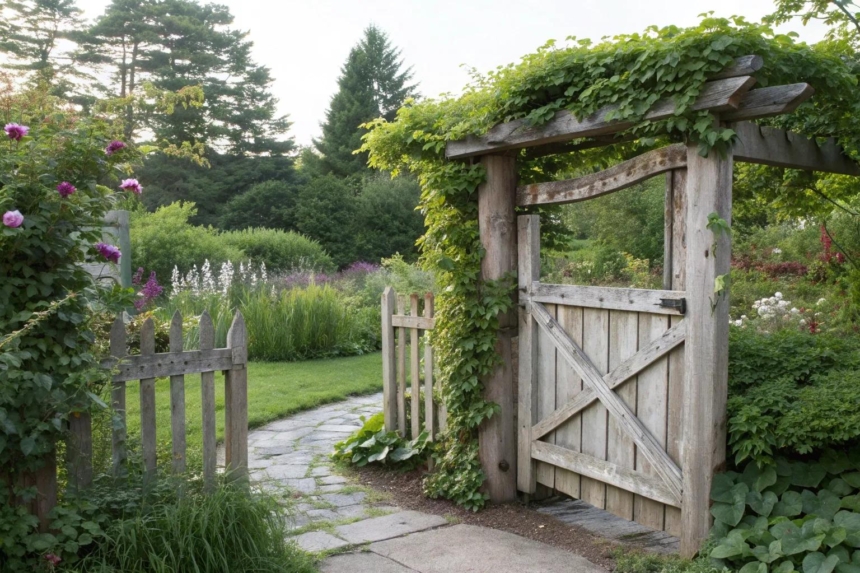 Rustic Privacy Gate 18+ Charming Rustic Garden Gate Ideas