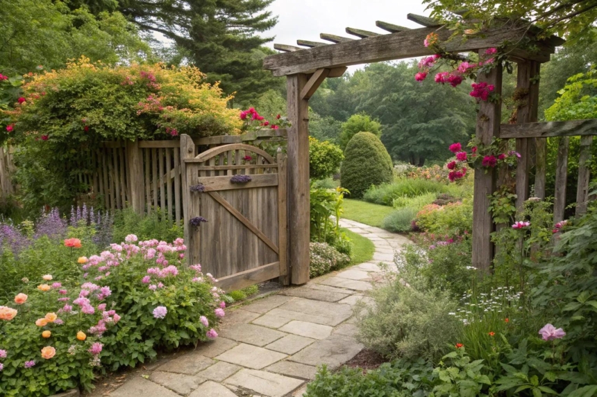 21+ Stylish Wood Gate Design Ideas for Your Home