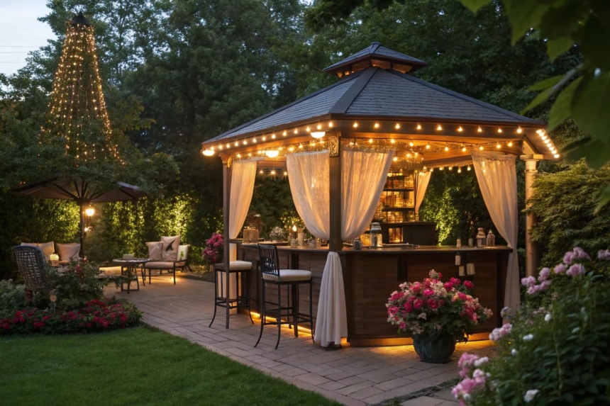 20+ Stylish Bar Gazebo Ideas for Your Backyard
