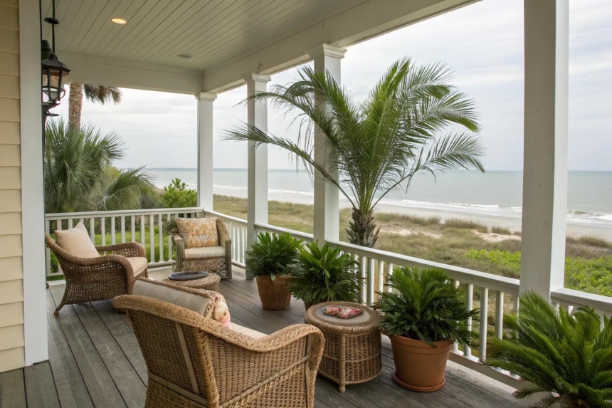 17+ Inspiring Beach House Porch Ideas