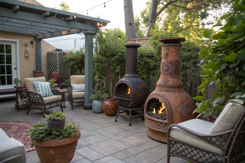 Curated visual reference: Fresh Look at 16 Cozy Chiminea Ideas For Your Outdoor Space