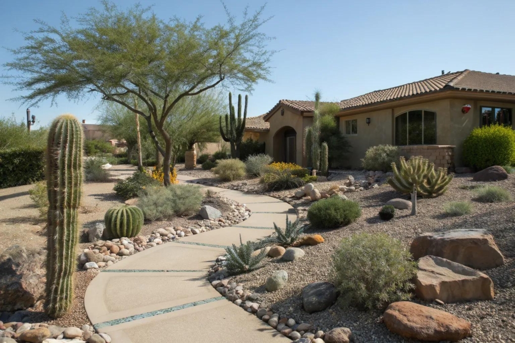 Curb Appeal Desert Landscape Front Yard