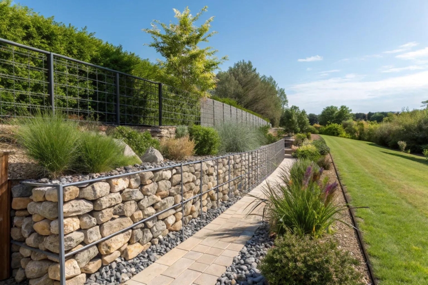 18+ Stylish Gabion Retaining Wall Ideas
