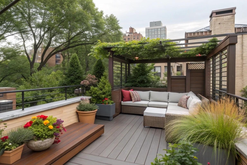 15+ Inspiring Garage Roof Deck Ideas
