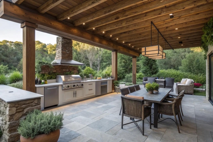 18+ Cozy Outdoor Kitchen Ideas for Cold Climates