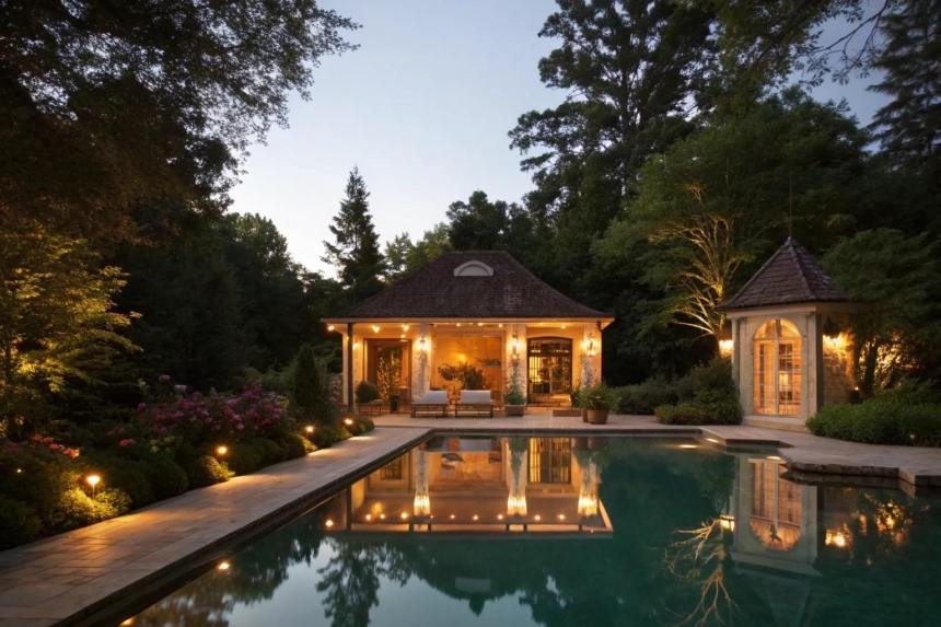 10+ Inspiring Pool House Lighting Ideas