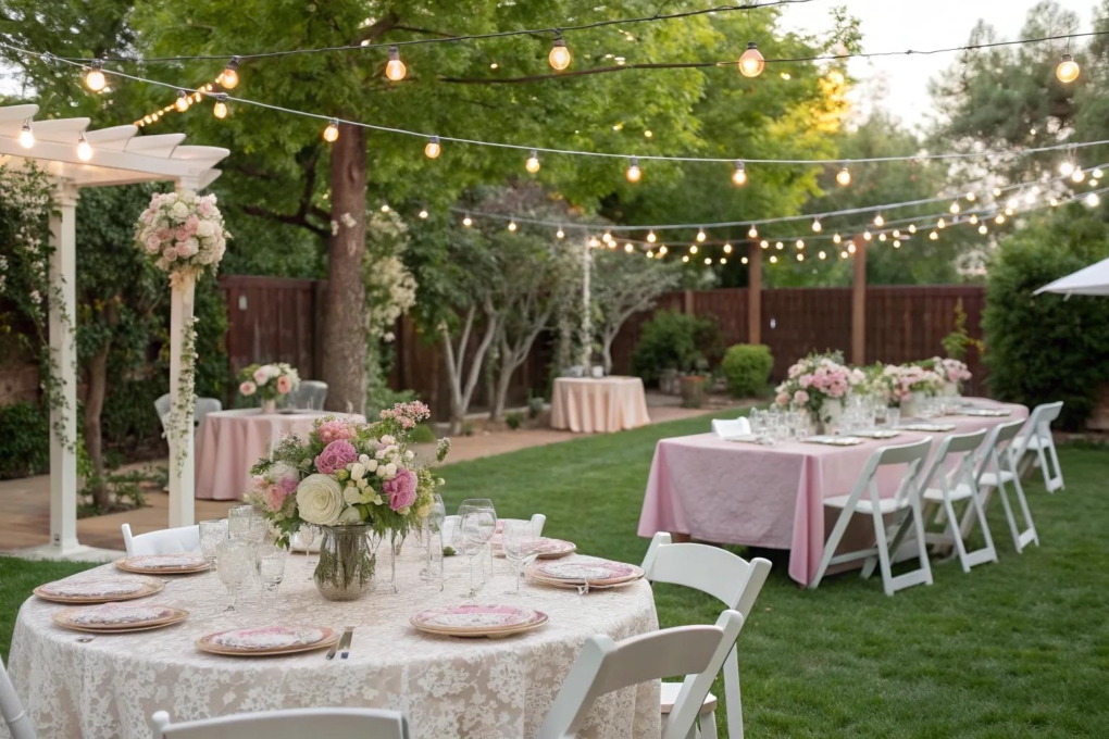 14+ Charming Backyard Outdoor Bridal Shower Ideas