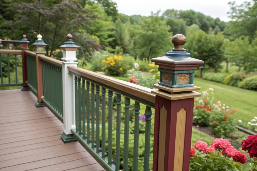 Two Color Deck Railing 14+ Creative Deck Railing Paint Ideas