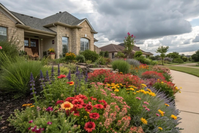 16+ Charming Front Flower Bed Ideas for Texas Homes