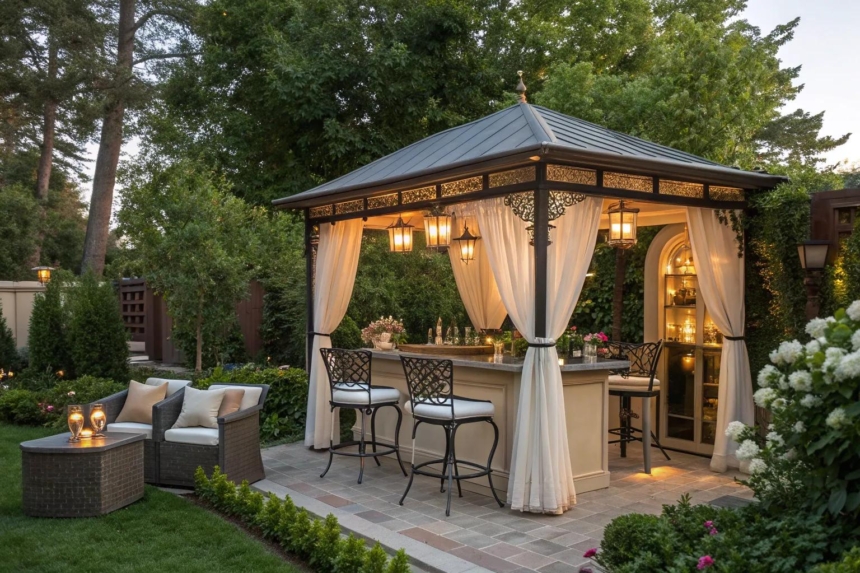 18+ Stylish Gazebo Bar Ideas for Your Backyard