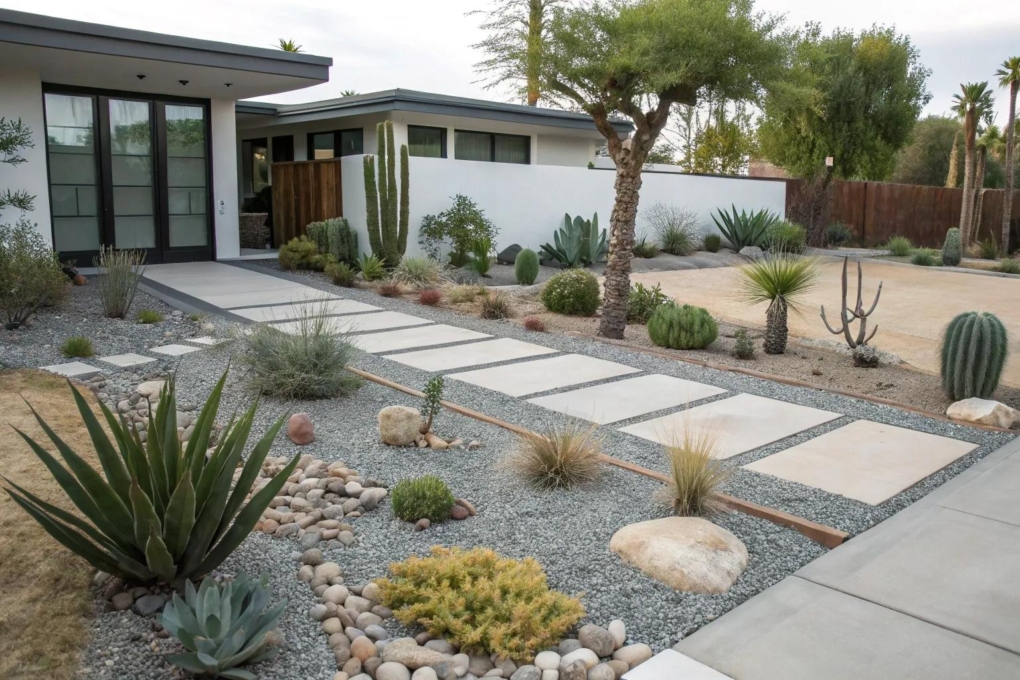 15+ Inspiring Modern Desert Landscape Front Yard Ideas - Garden.eco