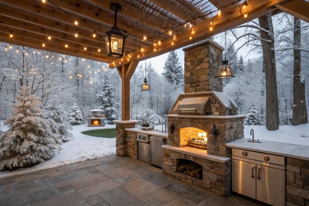 Cold Kitchen Example 18+ Cozy Outdoor Kitchen Ideas for Cold Climates