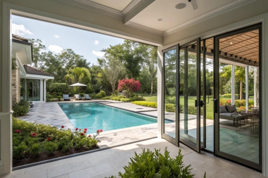 21+ Inspiring Pool House Doors Ideas