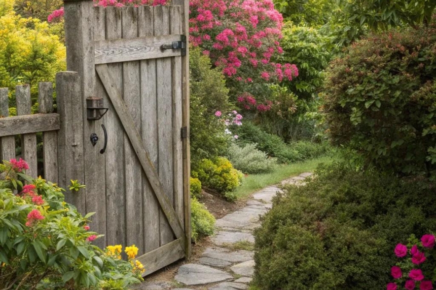 12+ Charming Rustic Garden Gate Ideas