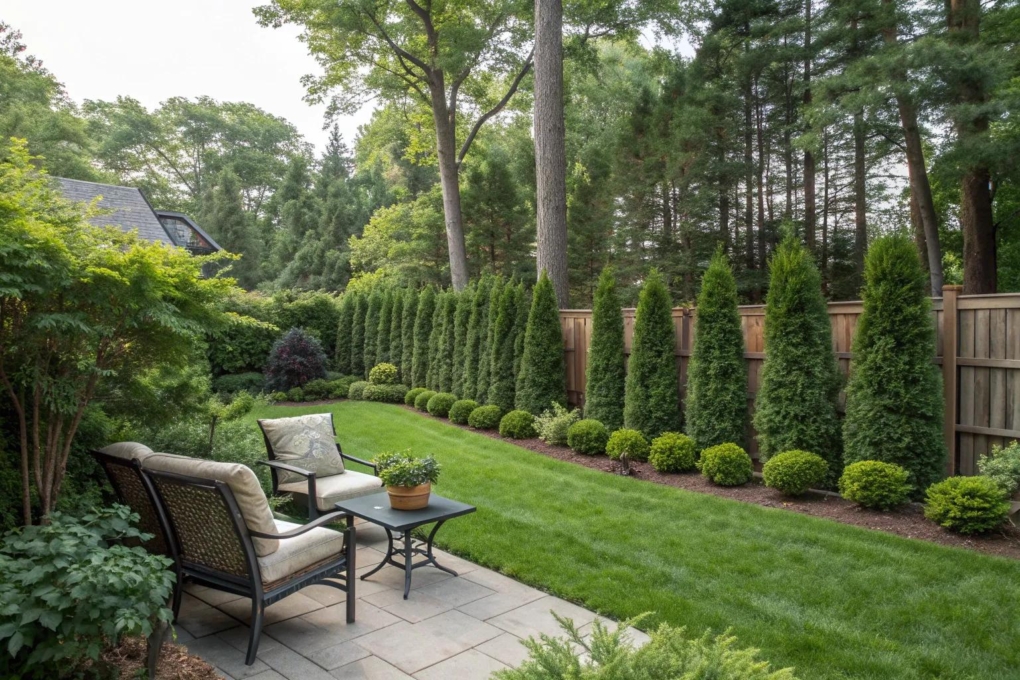 15+ Charming Backyard Privacy Trees Ideas