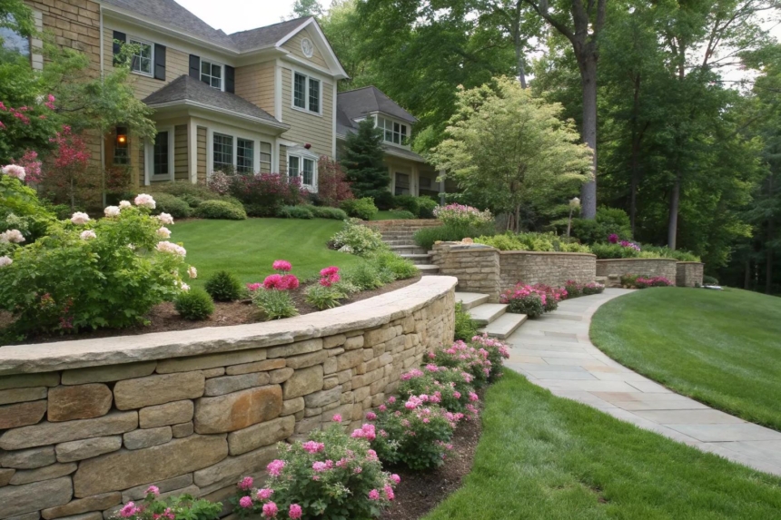 17+ Creative Front Yard Retaining Wall Ideas