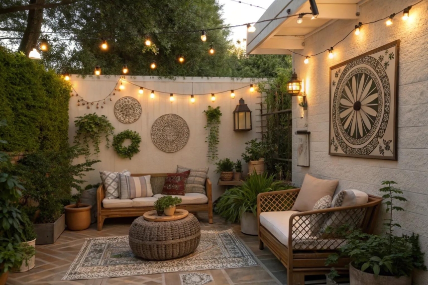 17+ Inspiring Outdoor Patio Wall Ideas